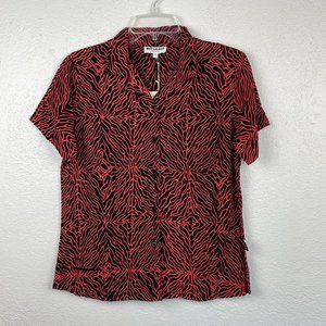 NWT Mad Gringo Women's Hawaiian Short Sleeve Button Up Camp Shirt Size XS